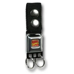 Marvel Logo Mini Seatbelt Keychain Clip Belt Loop Key Holder